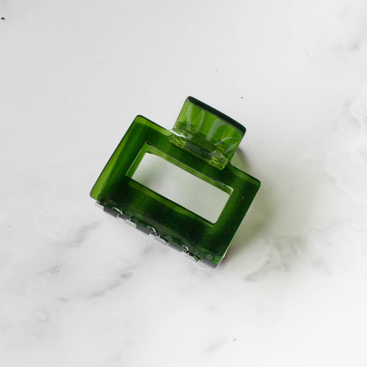 Eco Kylie Cellulose Acetate Hair Clip: Forest Moss