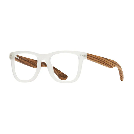 Seaglass Readers in Matte Clear and Walnut Wood