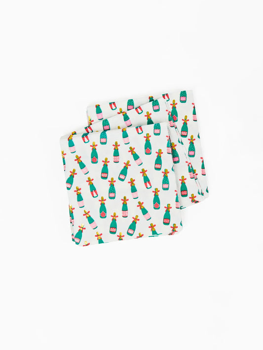 Cocktail Napkins - Champagne Bottles