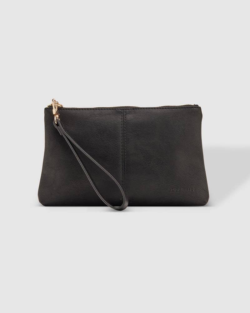 Mimi Logo Wristlet in Black