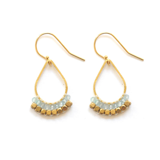 Small Petal Earrings in Apatite
