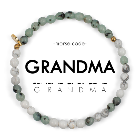 Morse Code Bracelet | GRANDMA: Jasper & Howlite