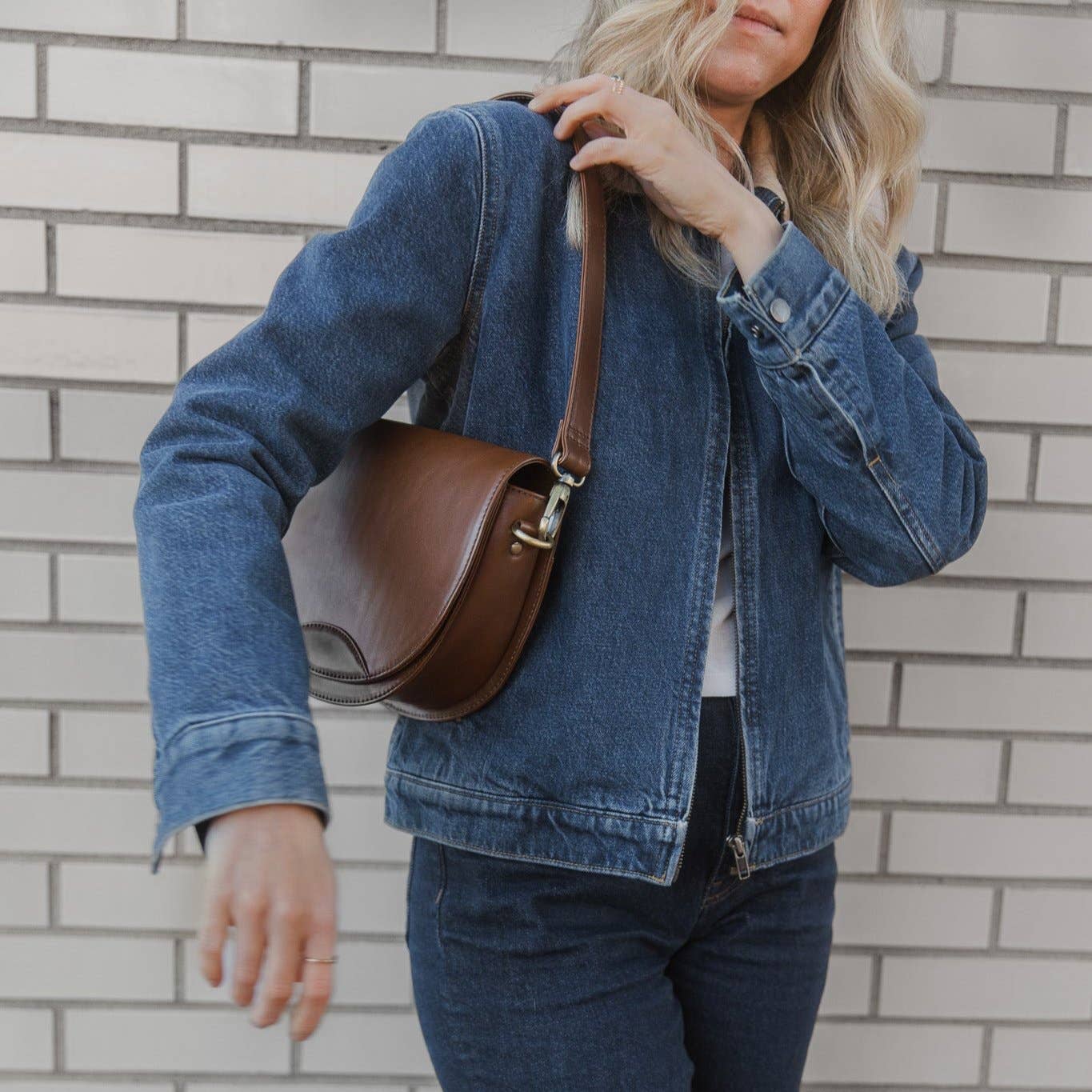 Stella Saddle Bag in Chestnut