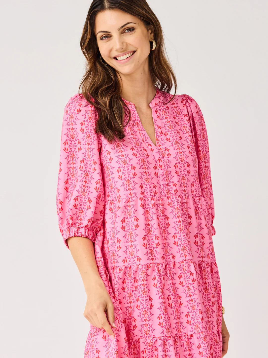 Cameron Dress in Heirloom Vine Pink