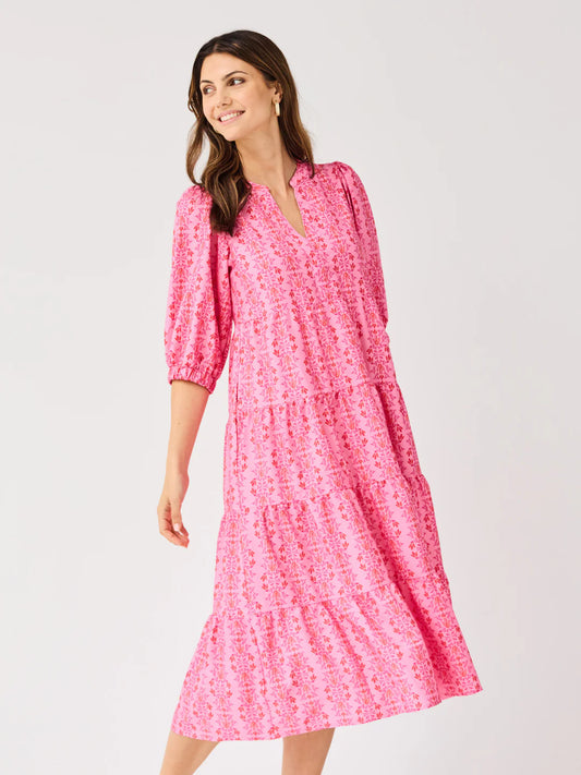 Cameron Dress in Heirloom Vine Pink