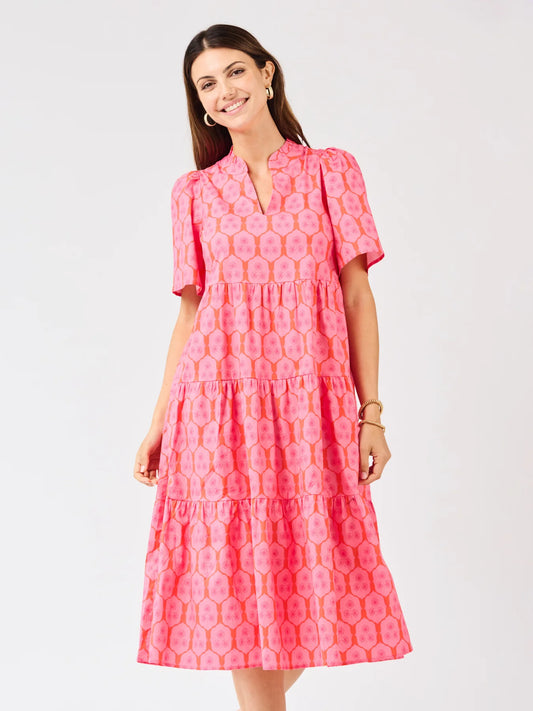 Ivy Dress in Rosette Charm Pink