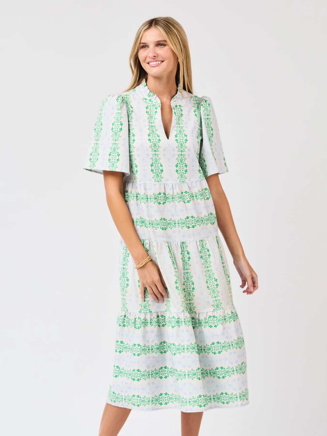Ivy Dress in Heirloom Vine Green