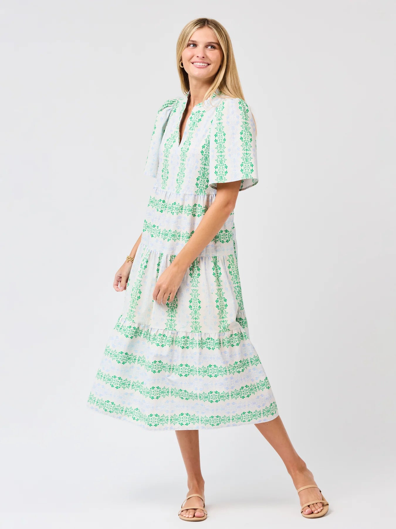Ivy Dress in Heirloom Vine Green