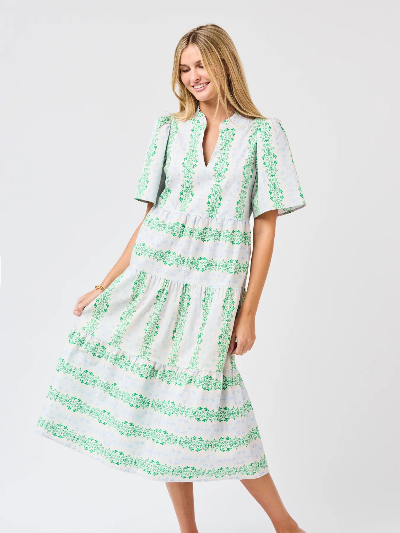 Ivy Dress in Heirloom Vine Green
