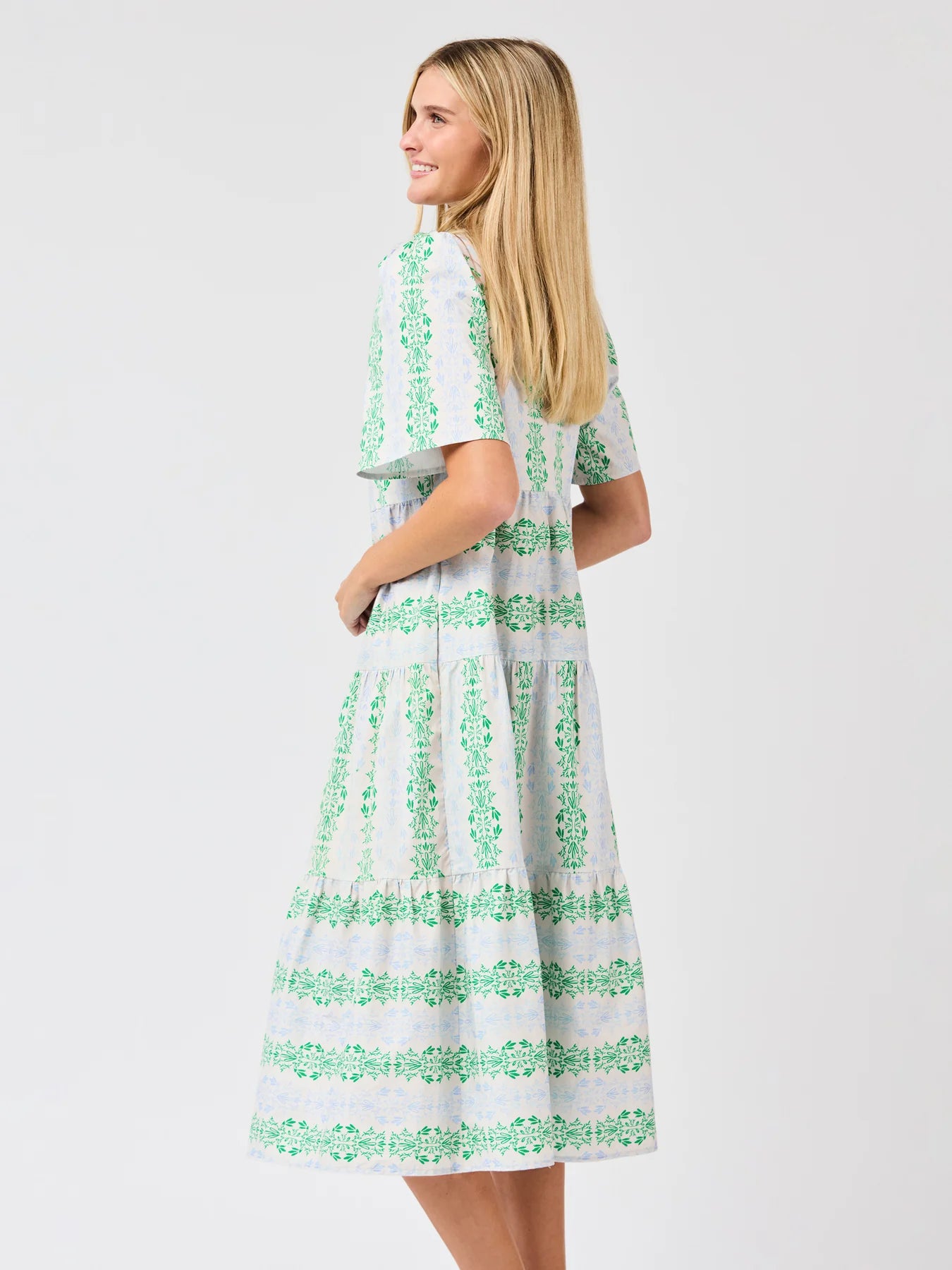 Ivy Dress in Heirloom Vine Green
