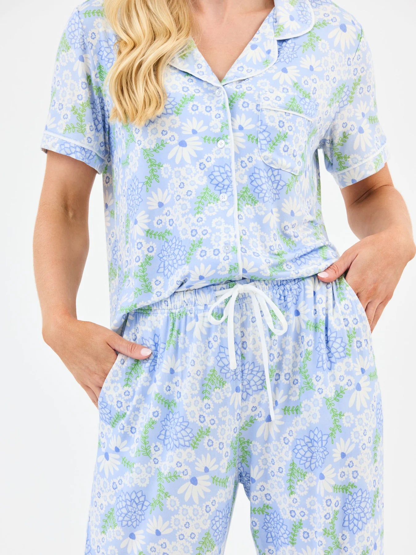 Charlotte Pajama Pant Set in Daisy Chain