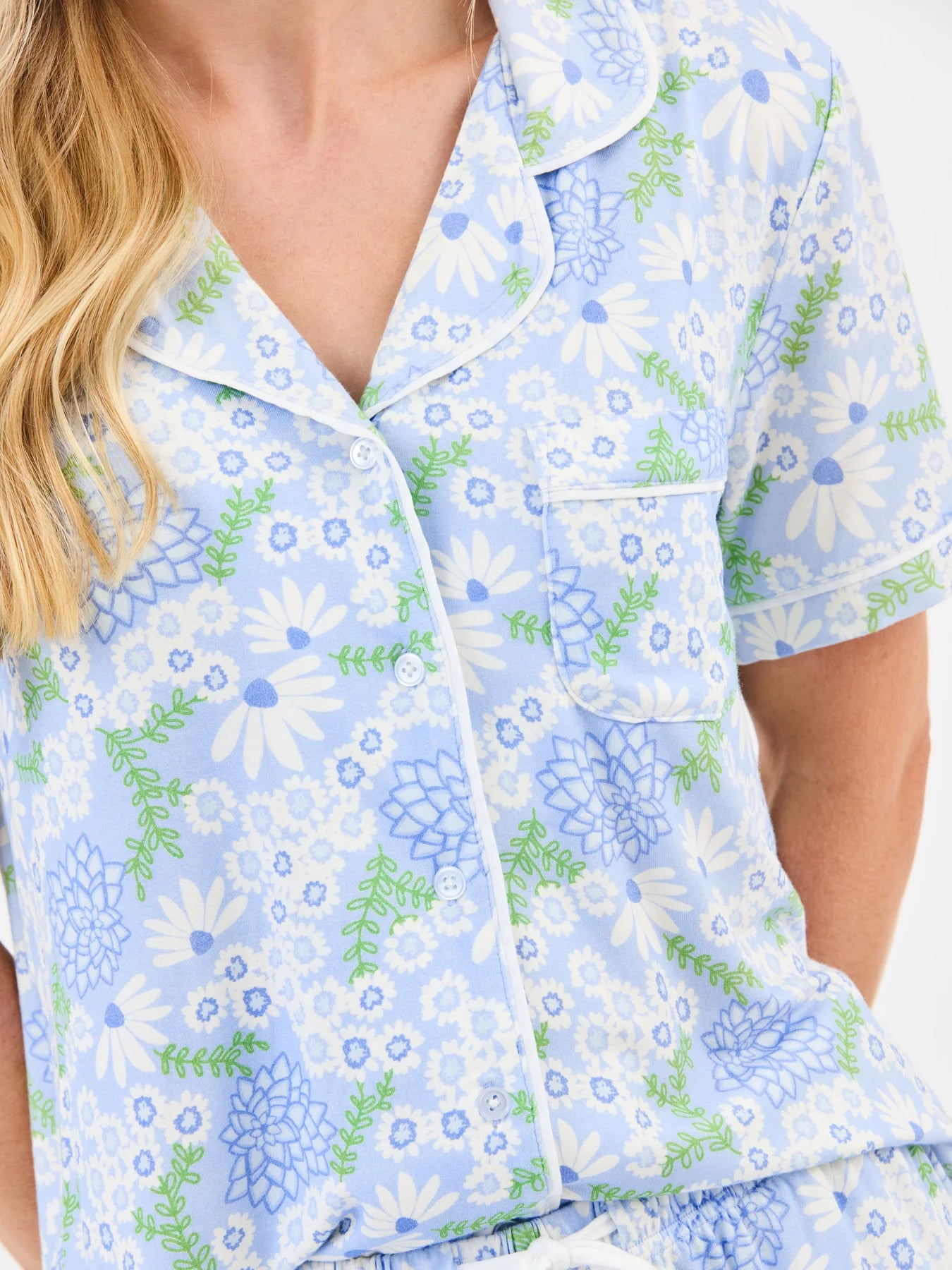 Charlotte Pajama Pant Set in Daisy Chain