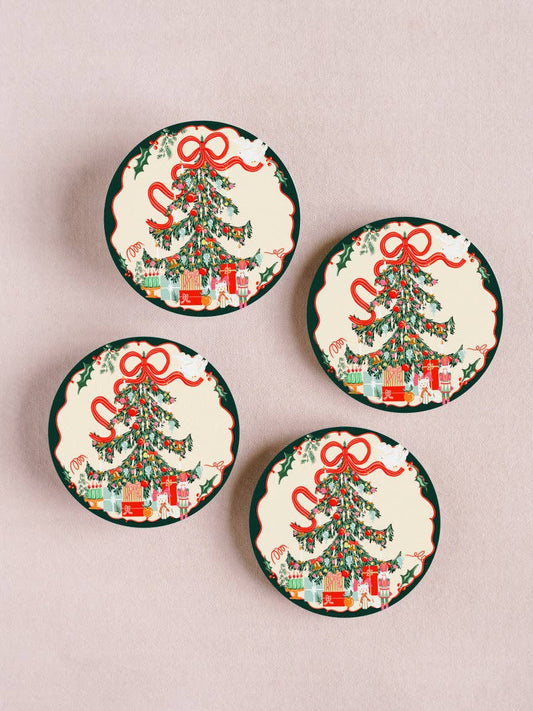 Tree Trimming Coasters - Set of 4