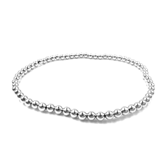 3mm Sterling Silver Karma waterproof bracelet - 7"