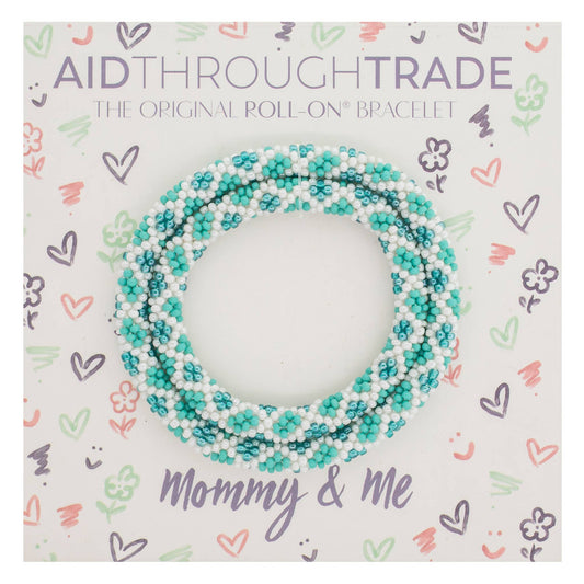 Mommy & Me Roll-On® Bracelets - Aquamarine