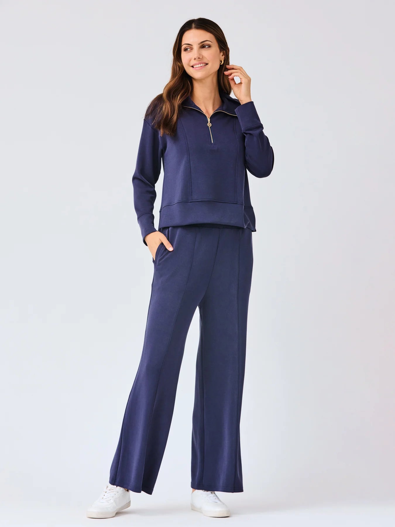 Regan Half Zip in Navy