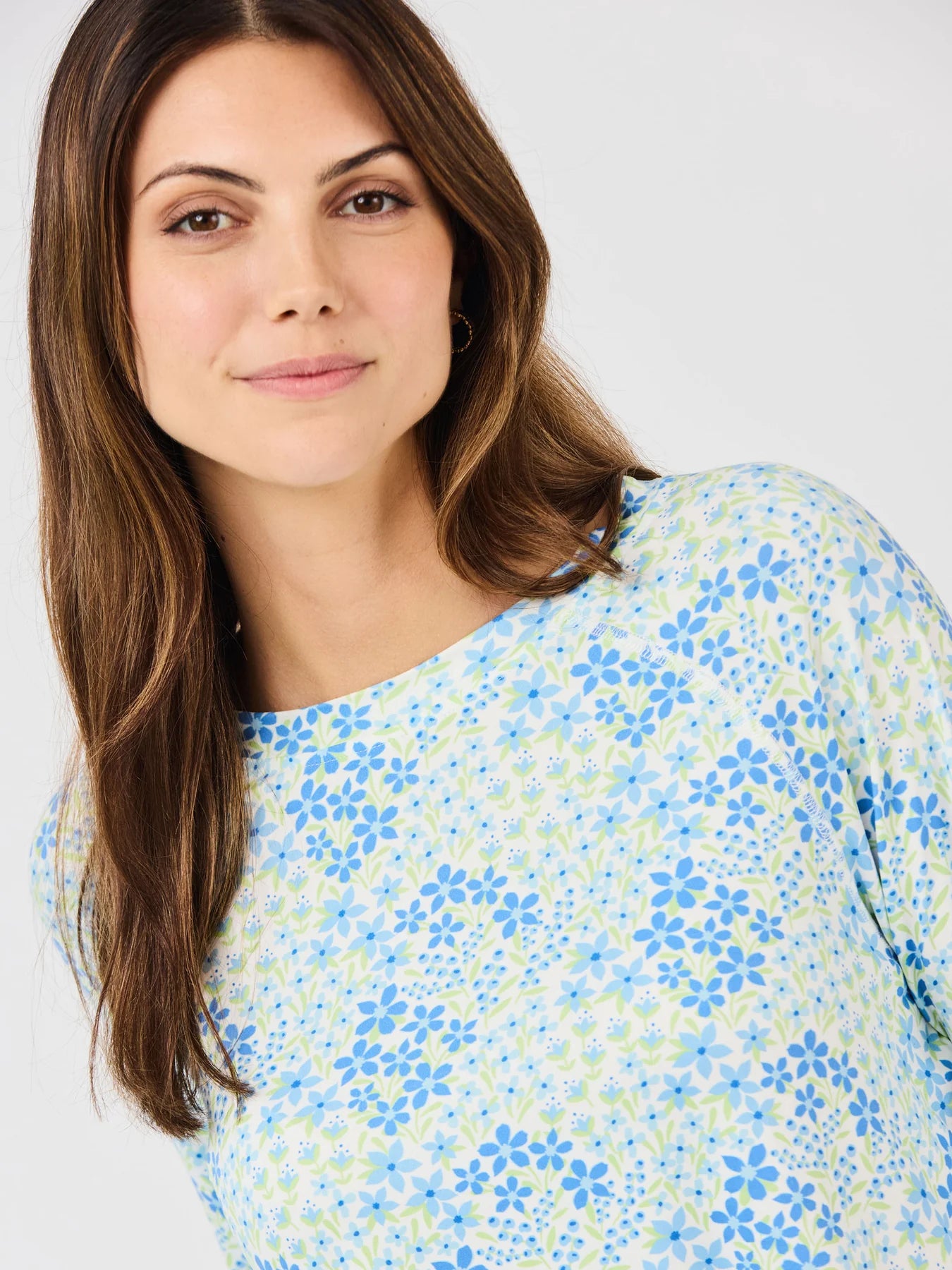 Annie Shorts Set in Larkspur Fields Blue