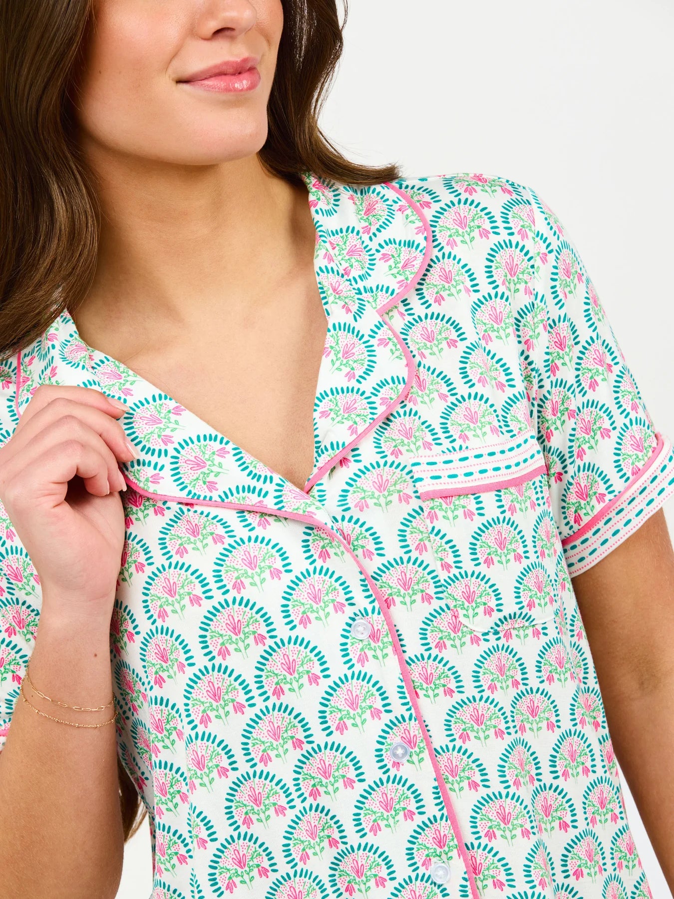 Charlotte Pajama Pant Set in Sunshower Flower