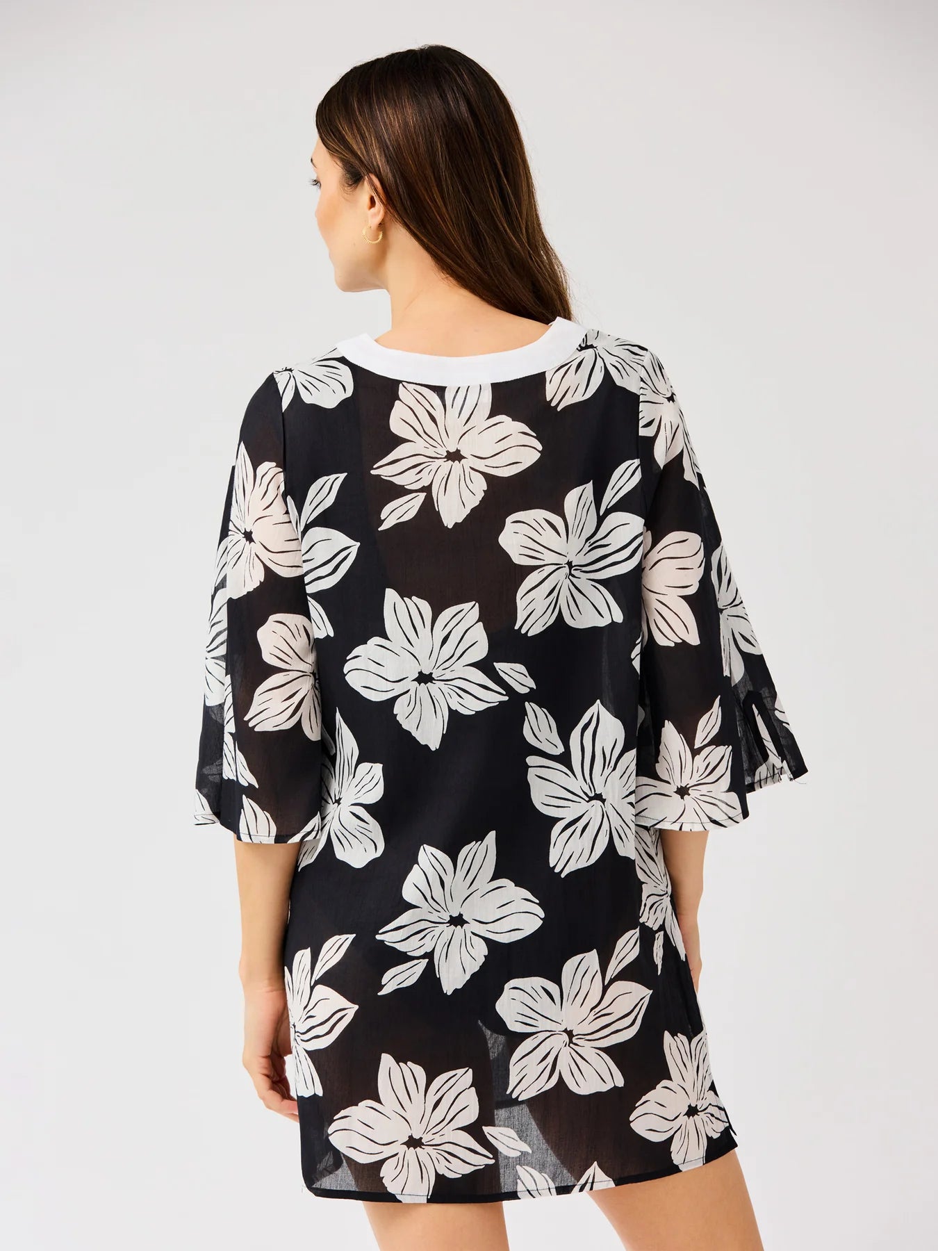 Elizabeth Beach Dress in Lagoon Bloom