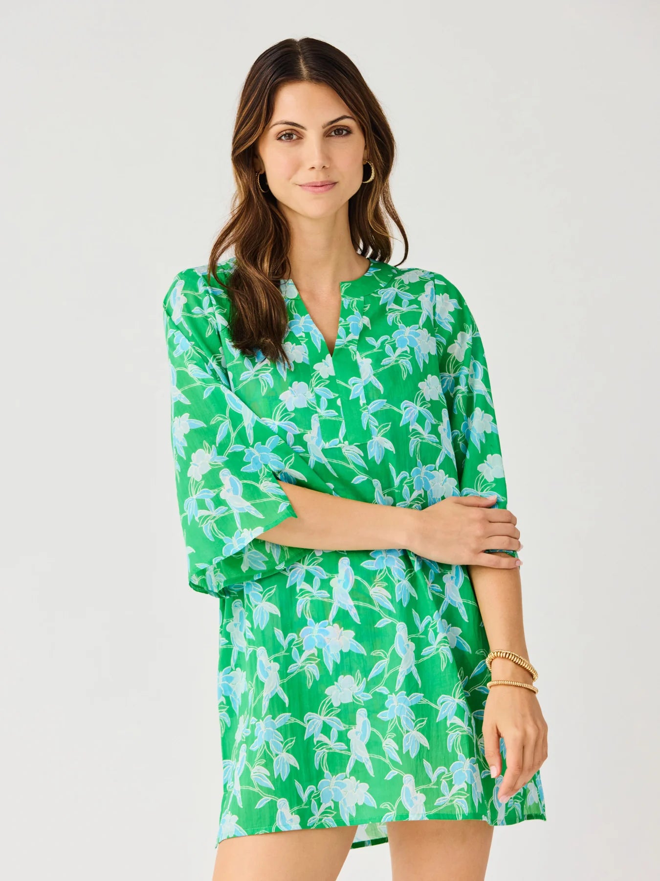 Elizabeth Beach Dress in Tiki Tropics