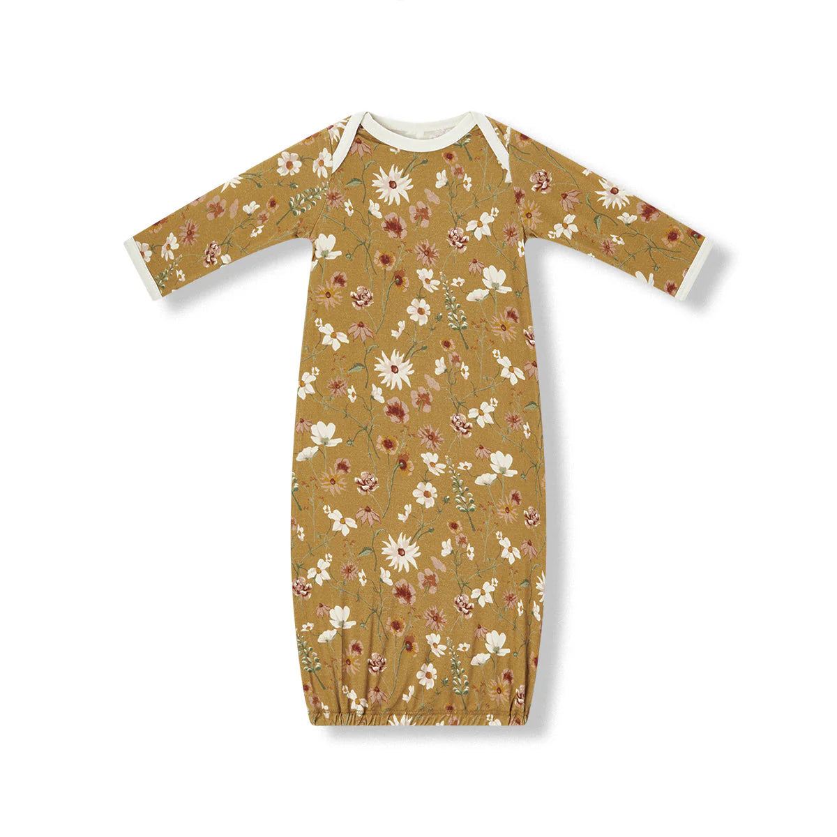 Luxe Stretch Newborn Gown & Hat Set in Wildflower