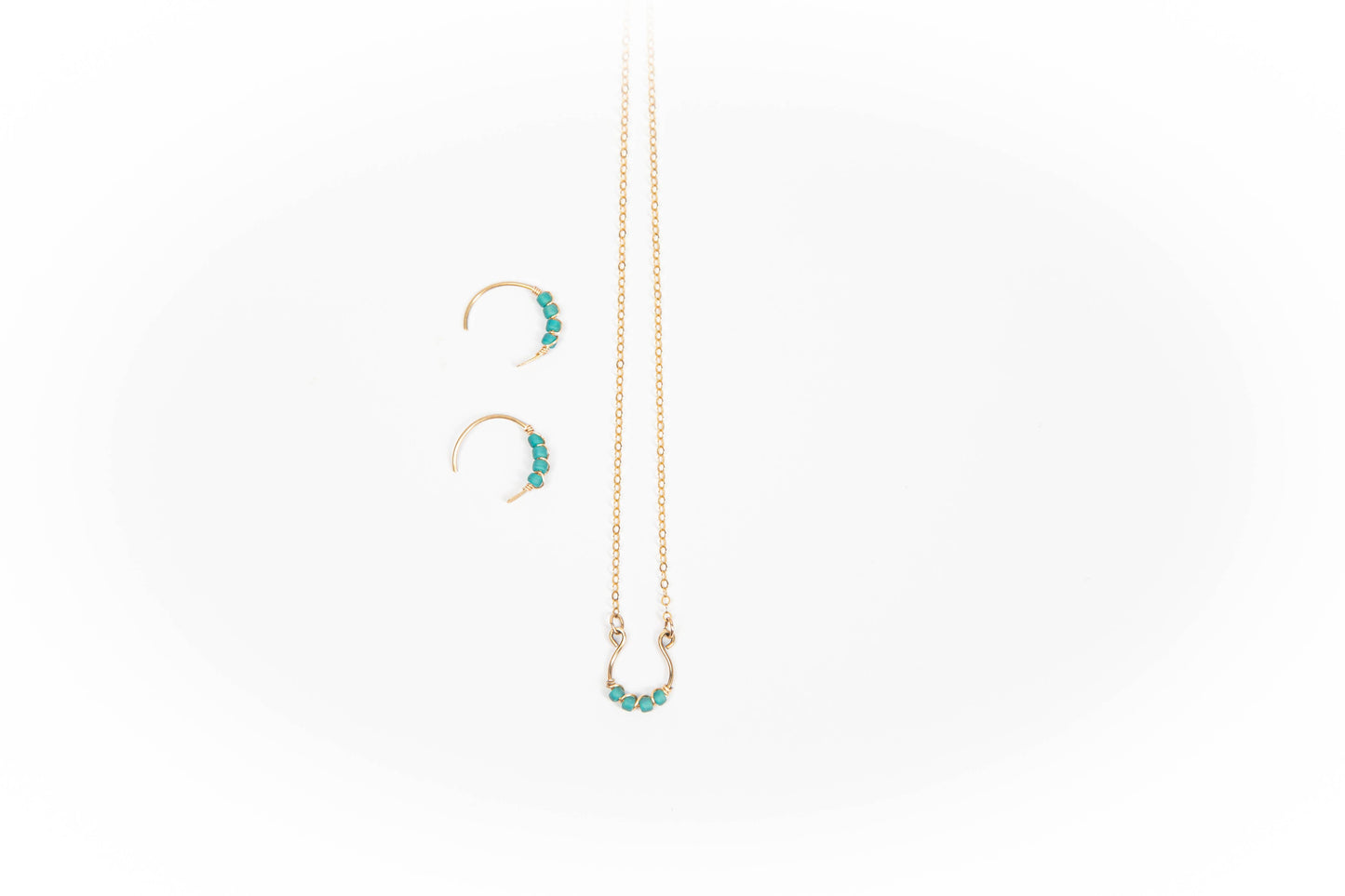 Moab Western Beaded Hoop Earrings in 14k Gold Filled