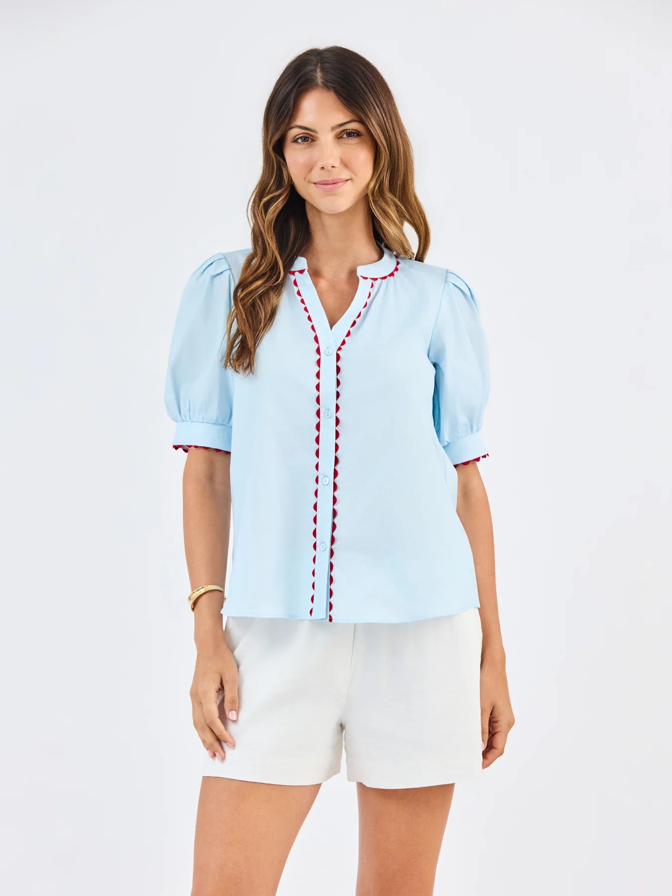 Elanie Top in Light Blue