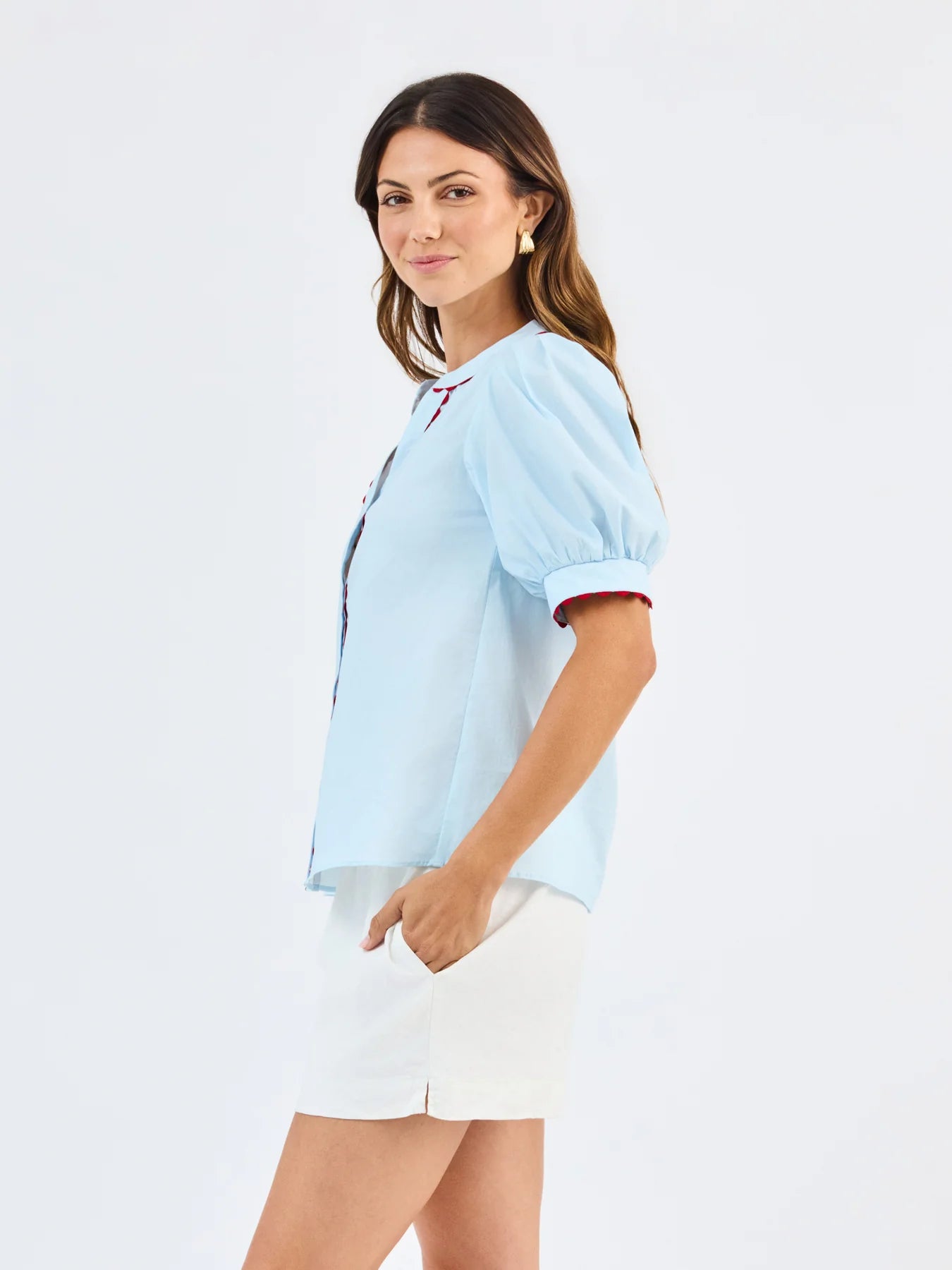 Elanie Top in Light Blue