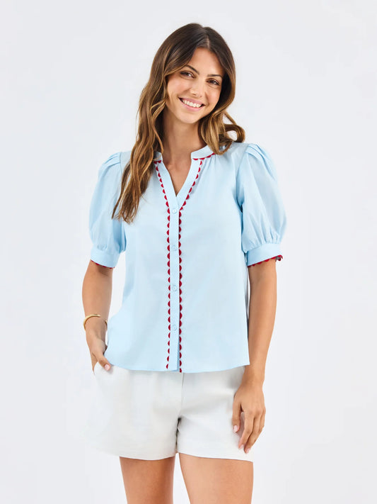 Elanie Top in Light Blue