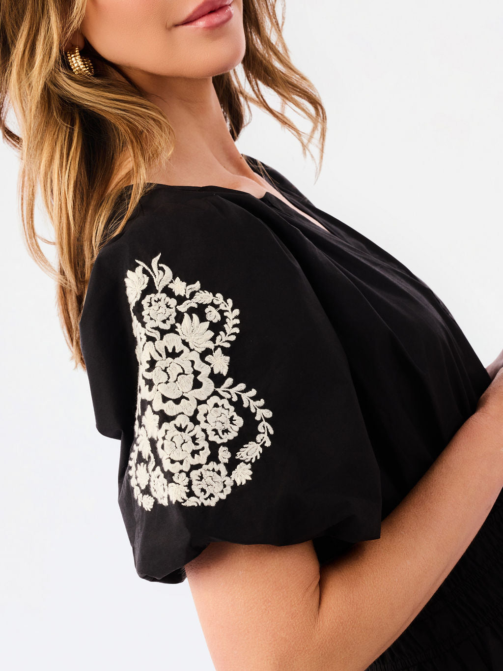 Tracey Dress in Aven Vines Black