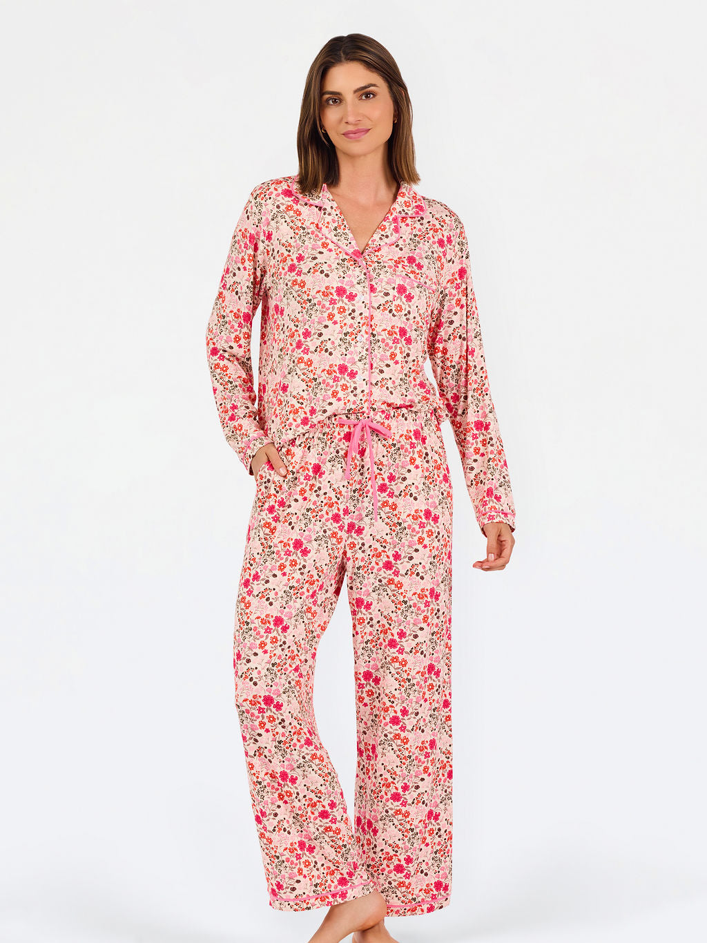 Charlotte Pajama Set in Granada Glen Tan