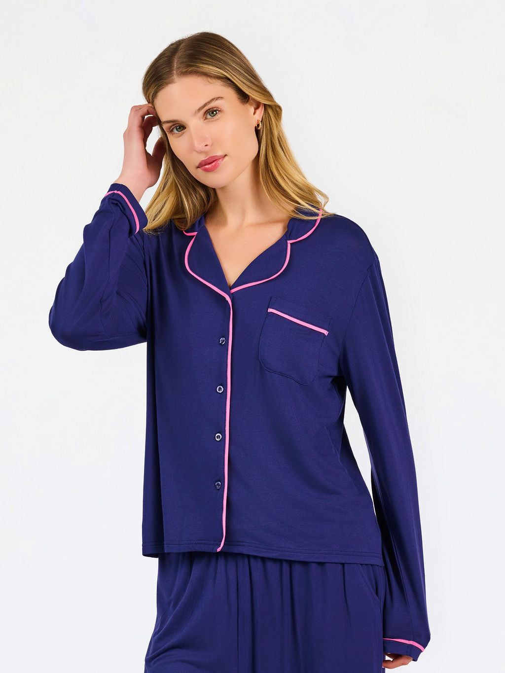 Charlotte Pajama Set in Navy