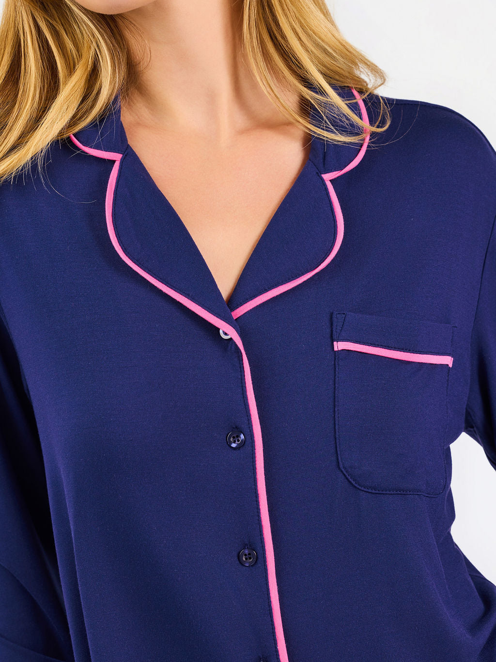Charlotte Pajama Set in Navy