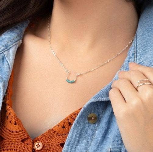 Moab Western Horseshoe Necklace in Sterling Silver