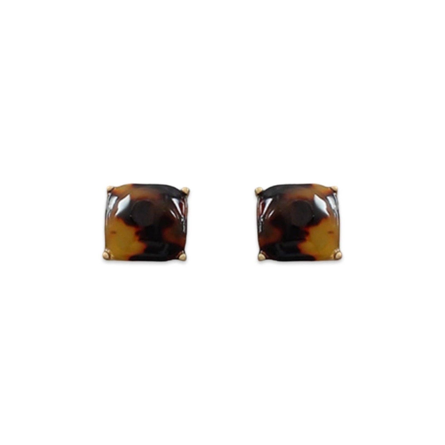 Dark Tortoiseshell Stud Earring