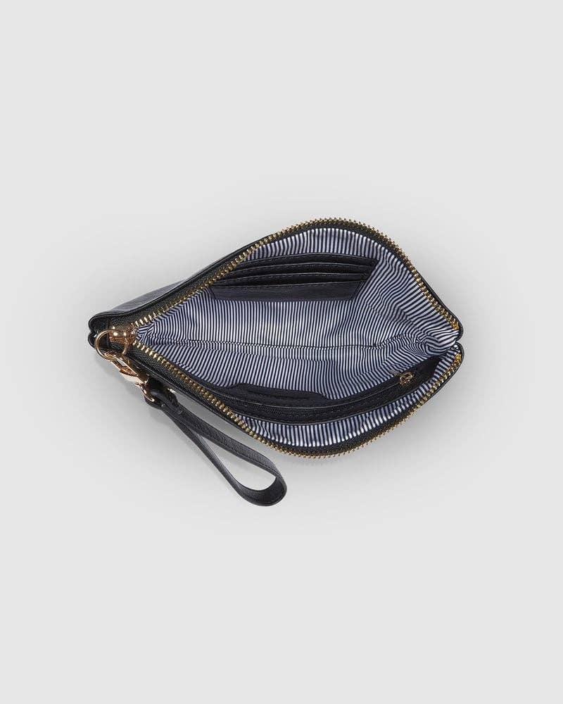 Mimi Logo Wristlet in Black