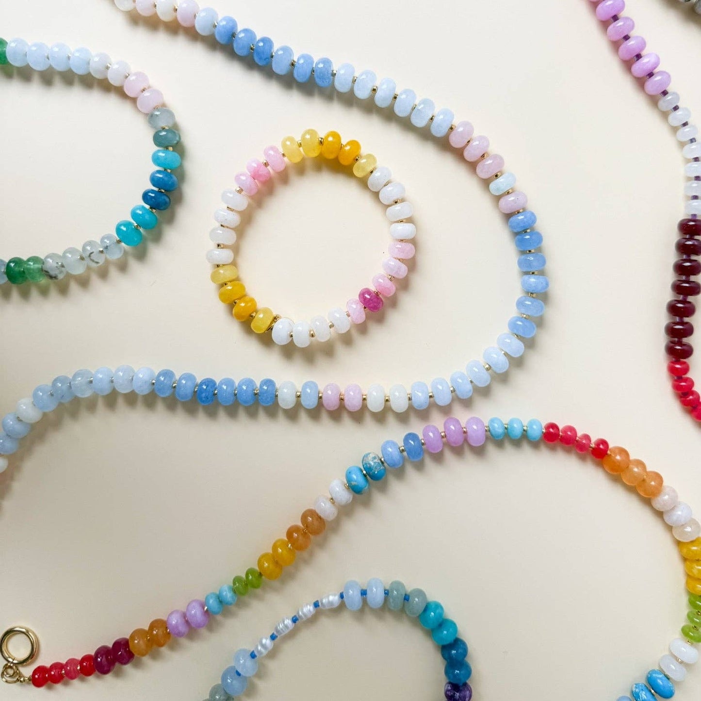 Sunset Bold Gemstone Beaded Necklace