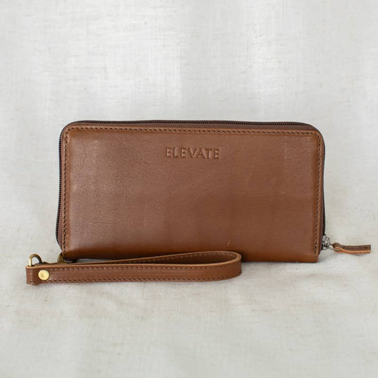Zipper Wallet in Chestnut