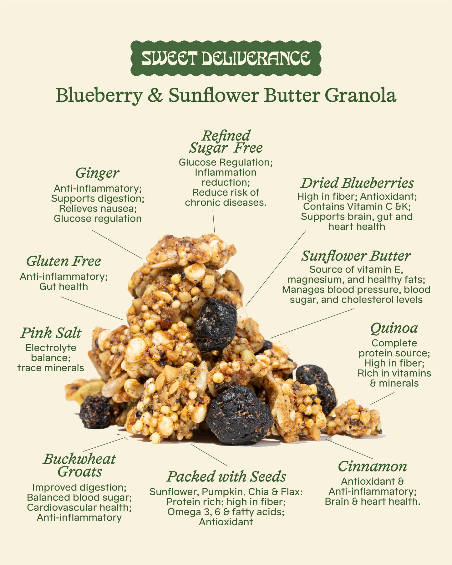 Blueberry & Sunflower Butter Granola: Snack Pack