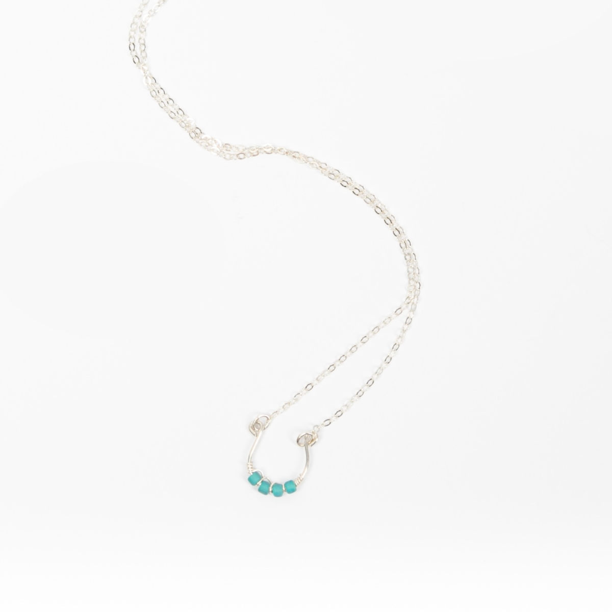 Moab Western Horseshoe Necklace in Sterling Silver