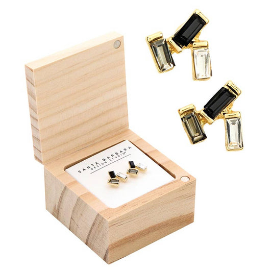 Treasure Box Earrings - Black - Ciao Bella: Material