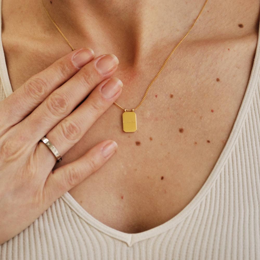 Breathe Necklace in Gold