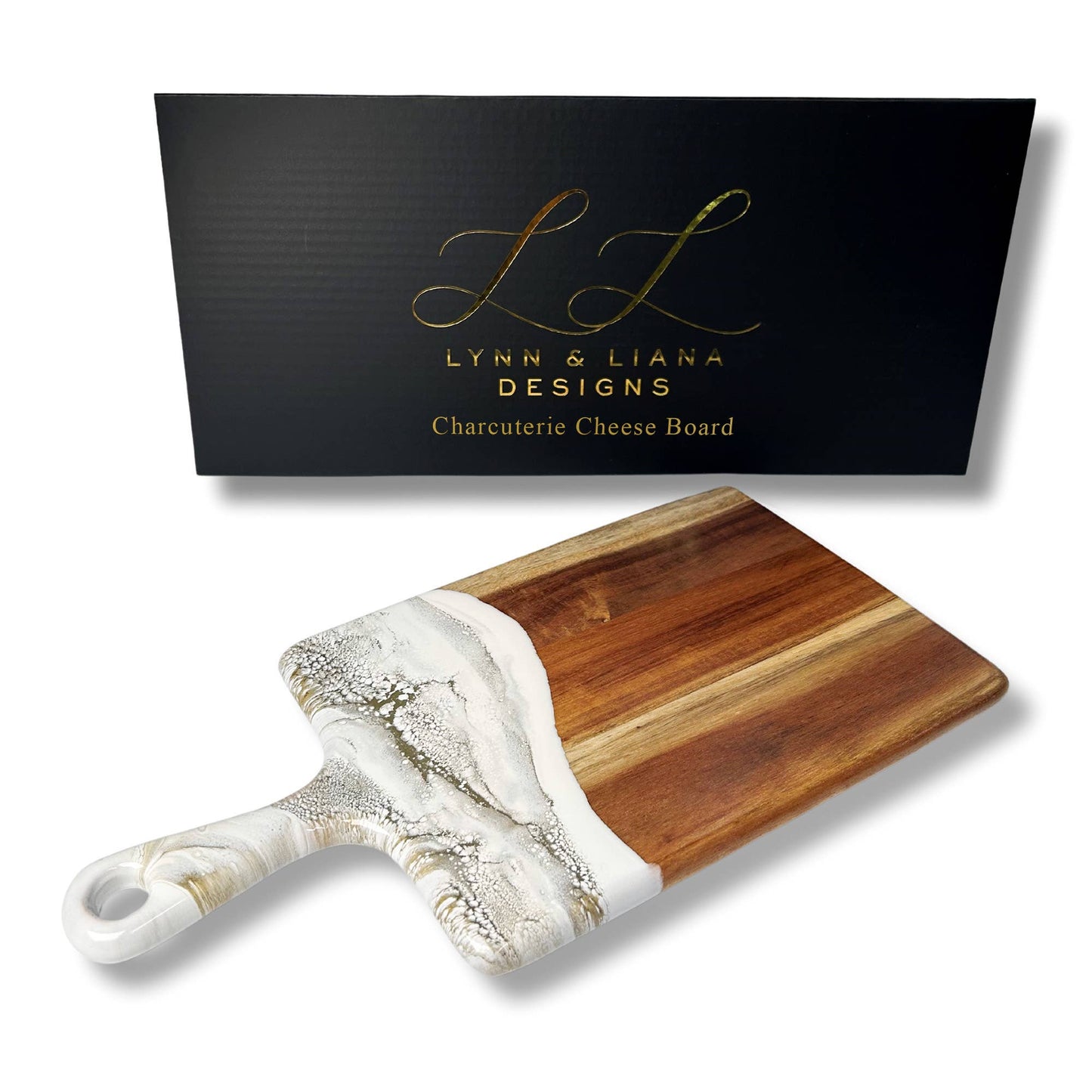 Medium Acacia Cheese Boards in Navy