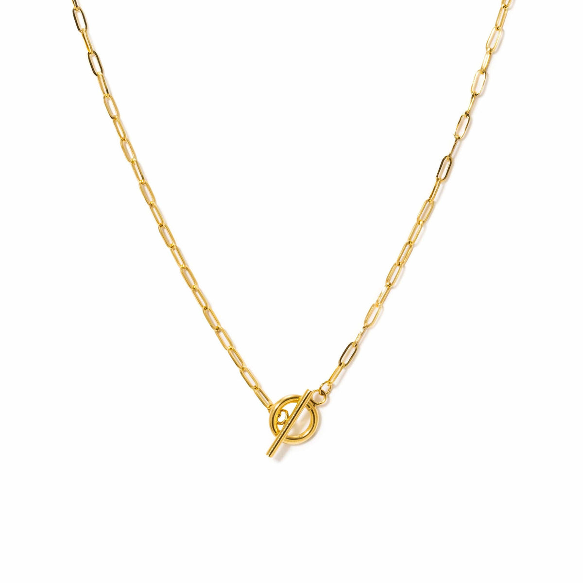 Darcy Paperclip Necklace in Gold