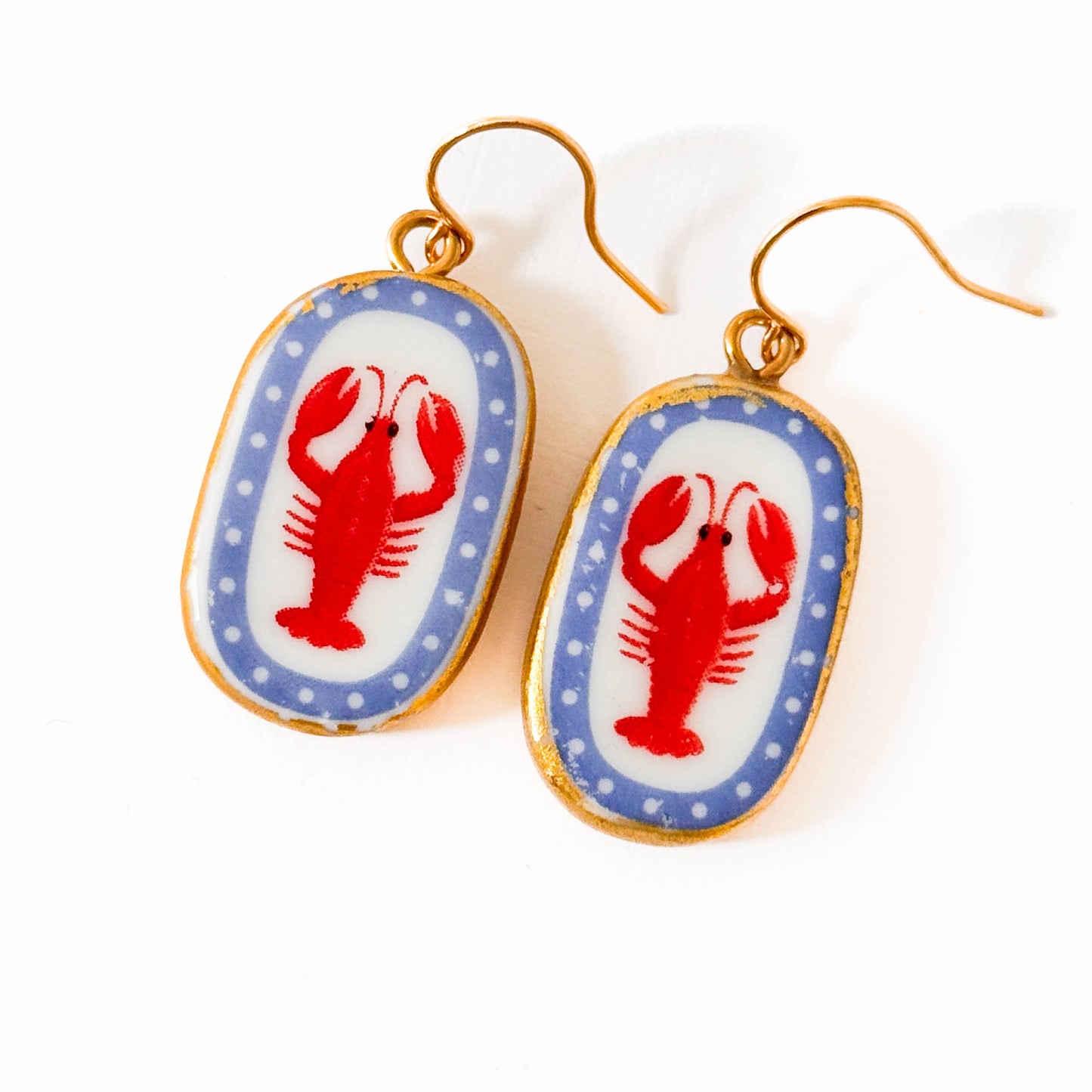 Ceramic Lobster Earrings