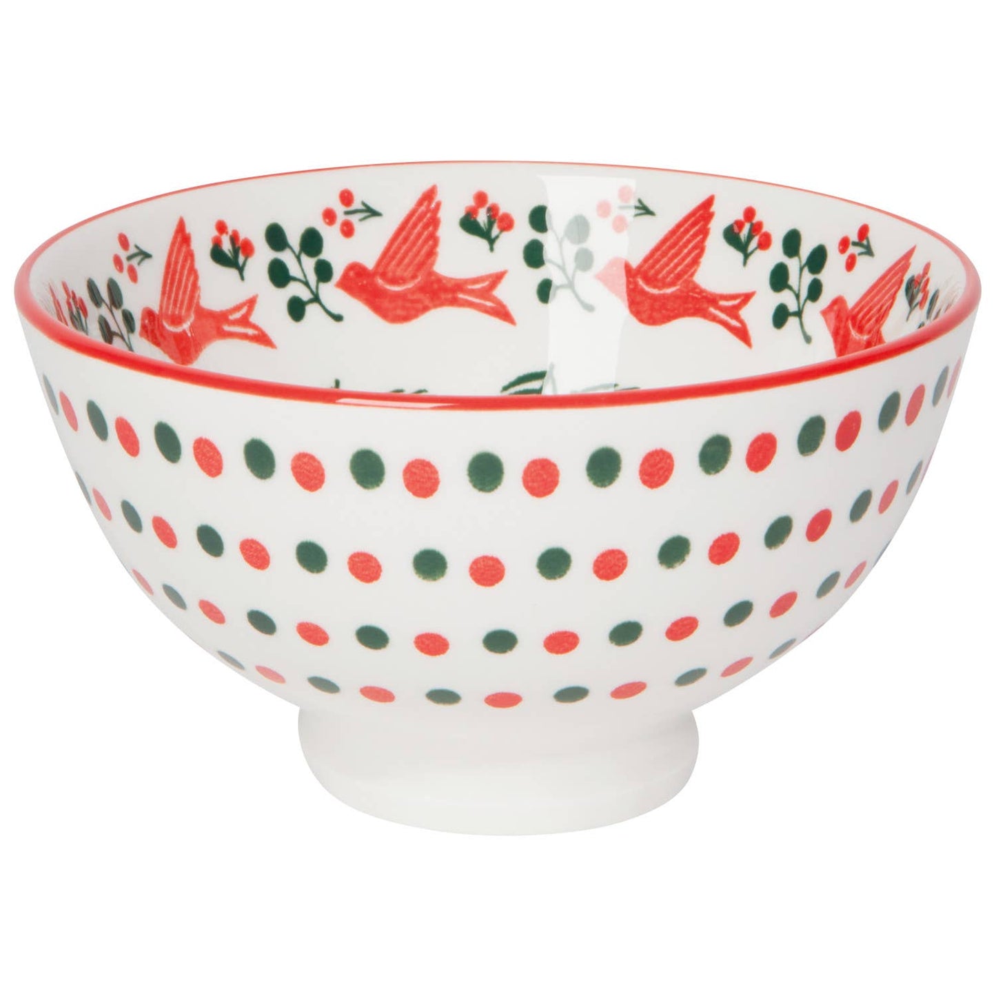 Winterberry Stamped Christmas Bowl 4 Inch