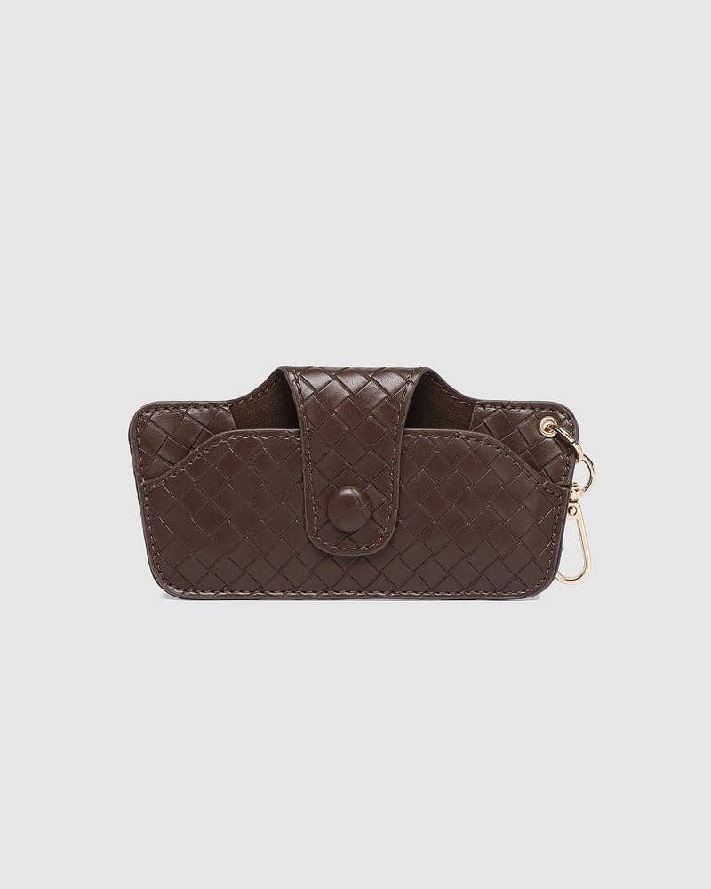 Skittle Sunglass Case - Woven Chocolate: Vegan - Polyurethane / Women-Owned, Cruelty-Free