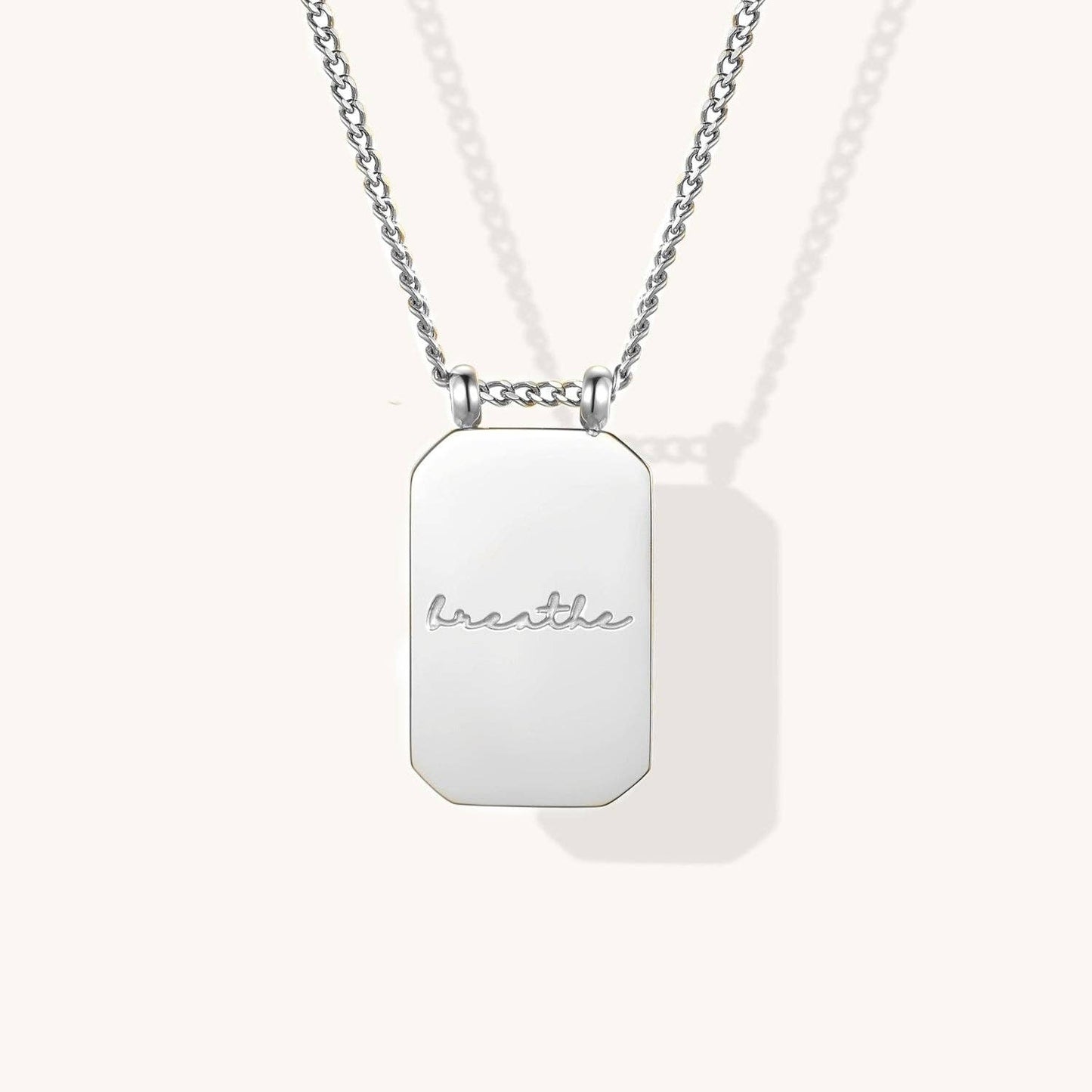 Breathe Necklace in Silver