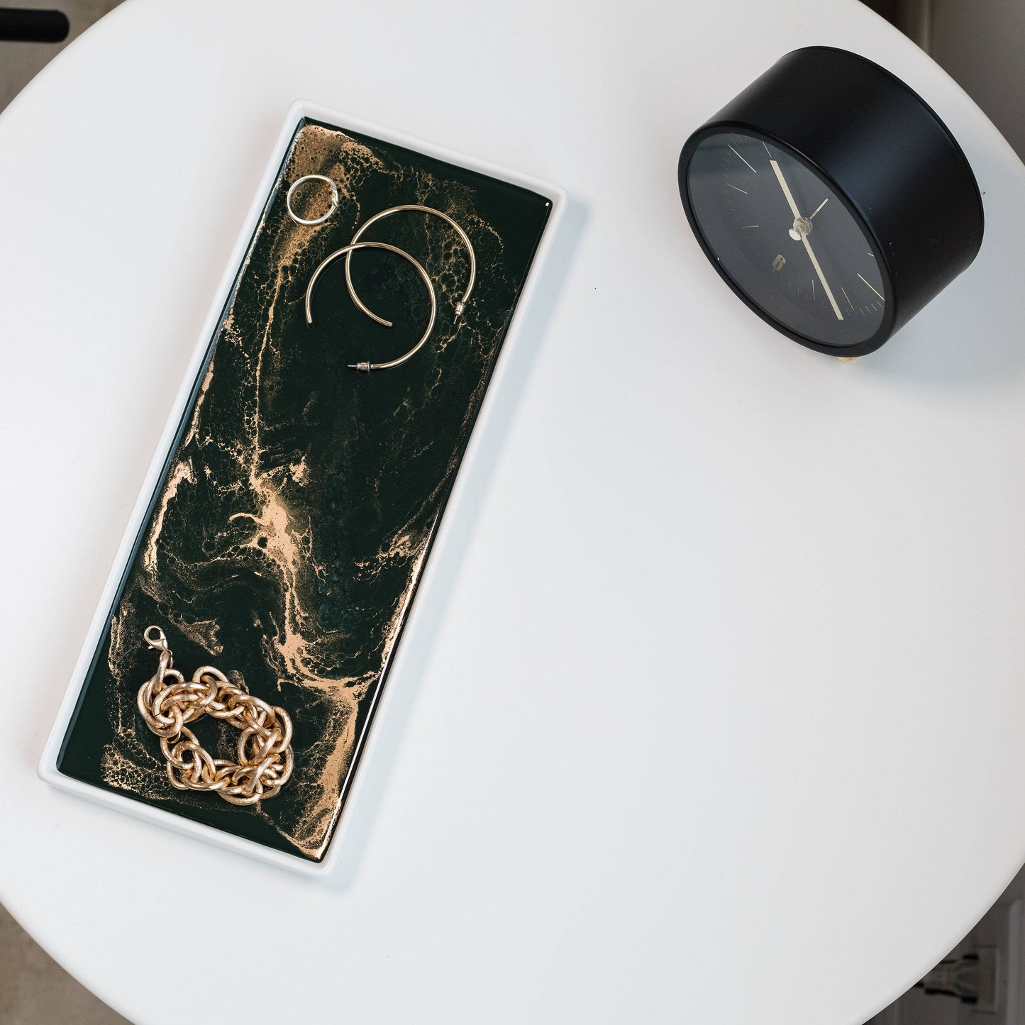Large Ceramic Resin Tray in Navy