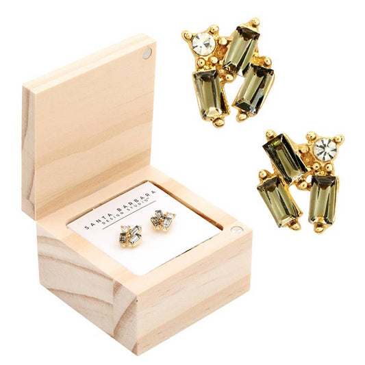 Treasure Box Earrings - Silver Shadow - You Are My Favorite: Material